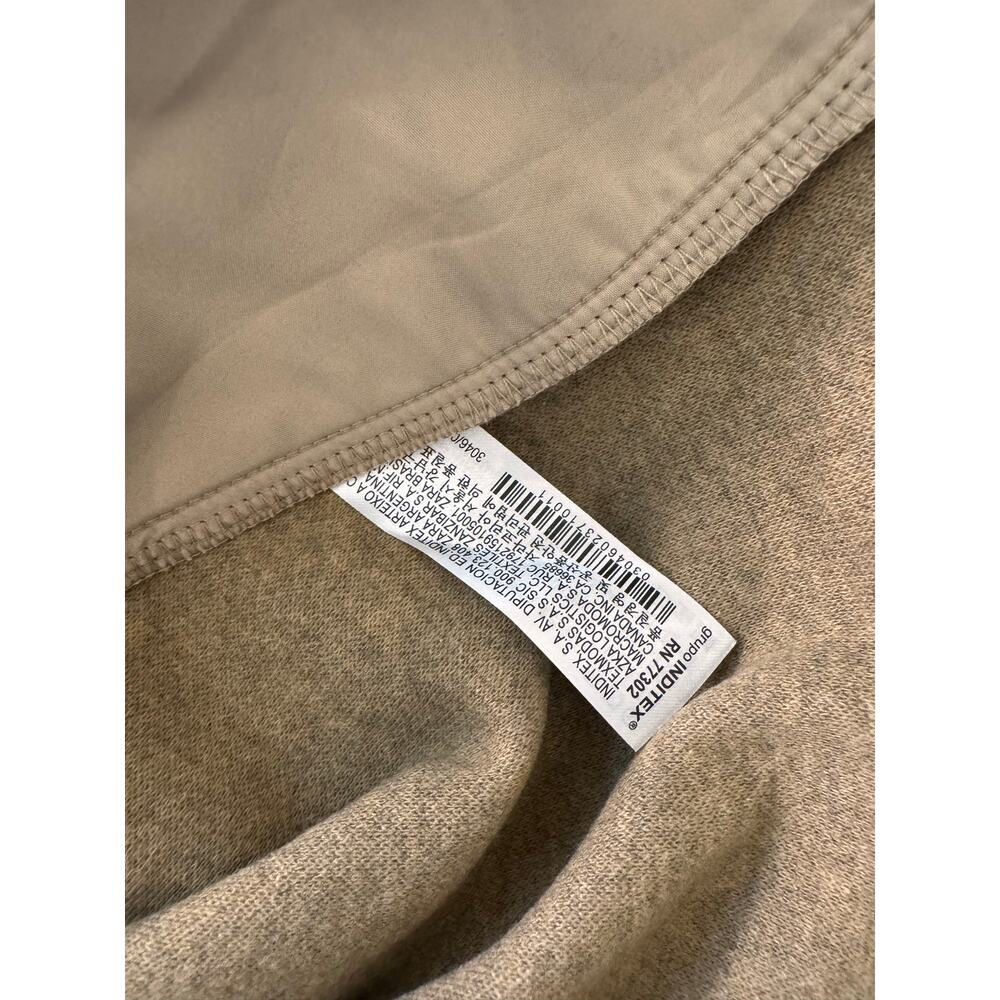 New ZARA Women's Beige Metal Snap Front Casual Layer Overshirt Jacket Size XS - Picture 8 of 10